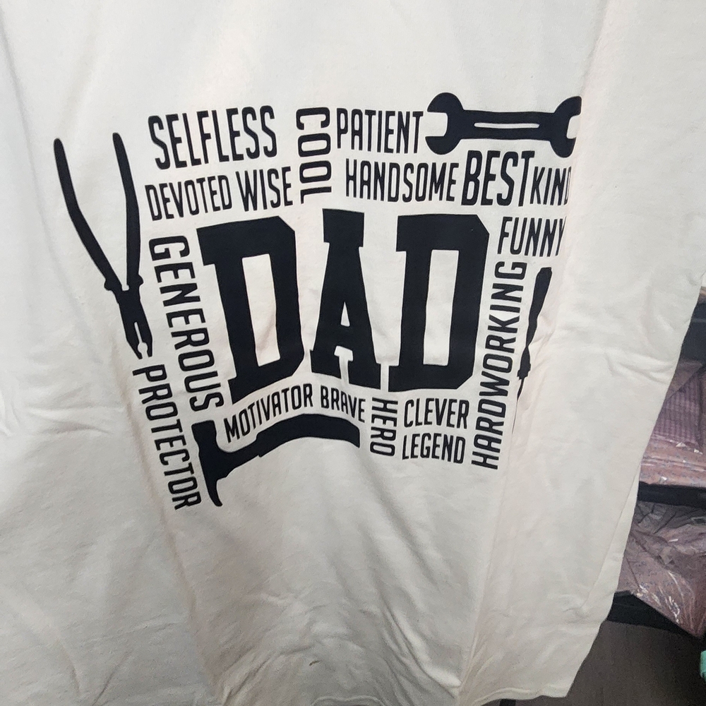 Gildan White 'Dad' Graphic Tee